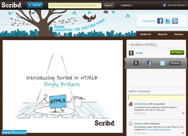 scribd HTML5 Powered Web Applications: 19 Early Adopters
