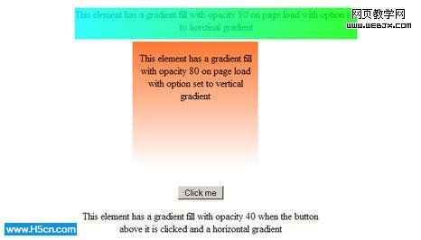 How To Element Gradient with jquery